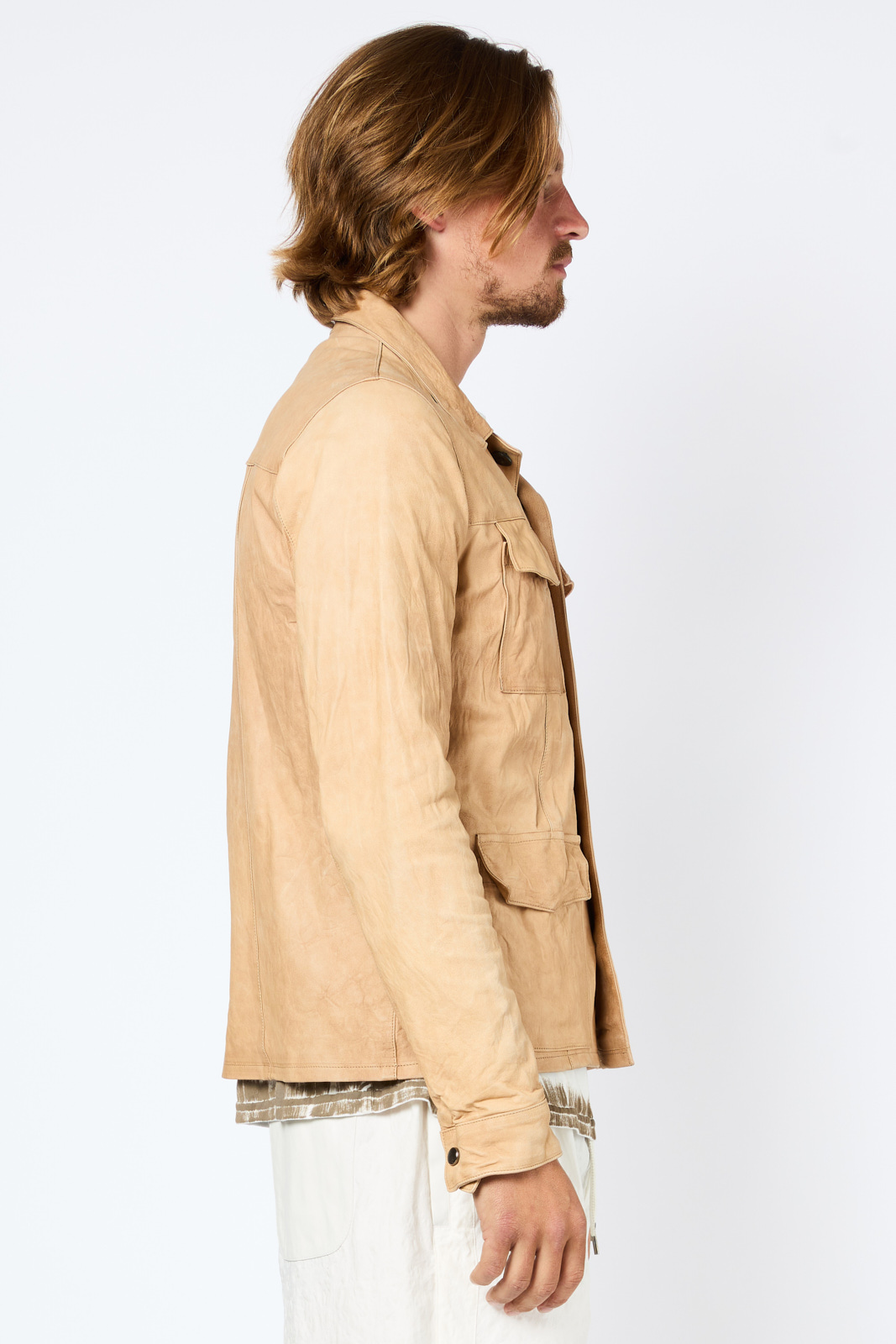 Giorgio Brato | Field Jacket On  Brushed Vegetal Lamb Leather