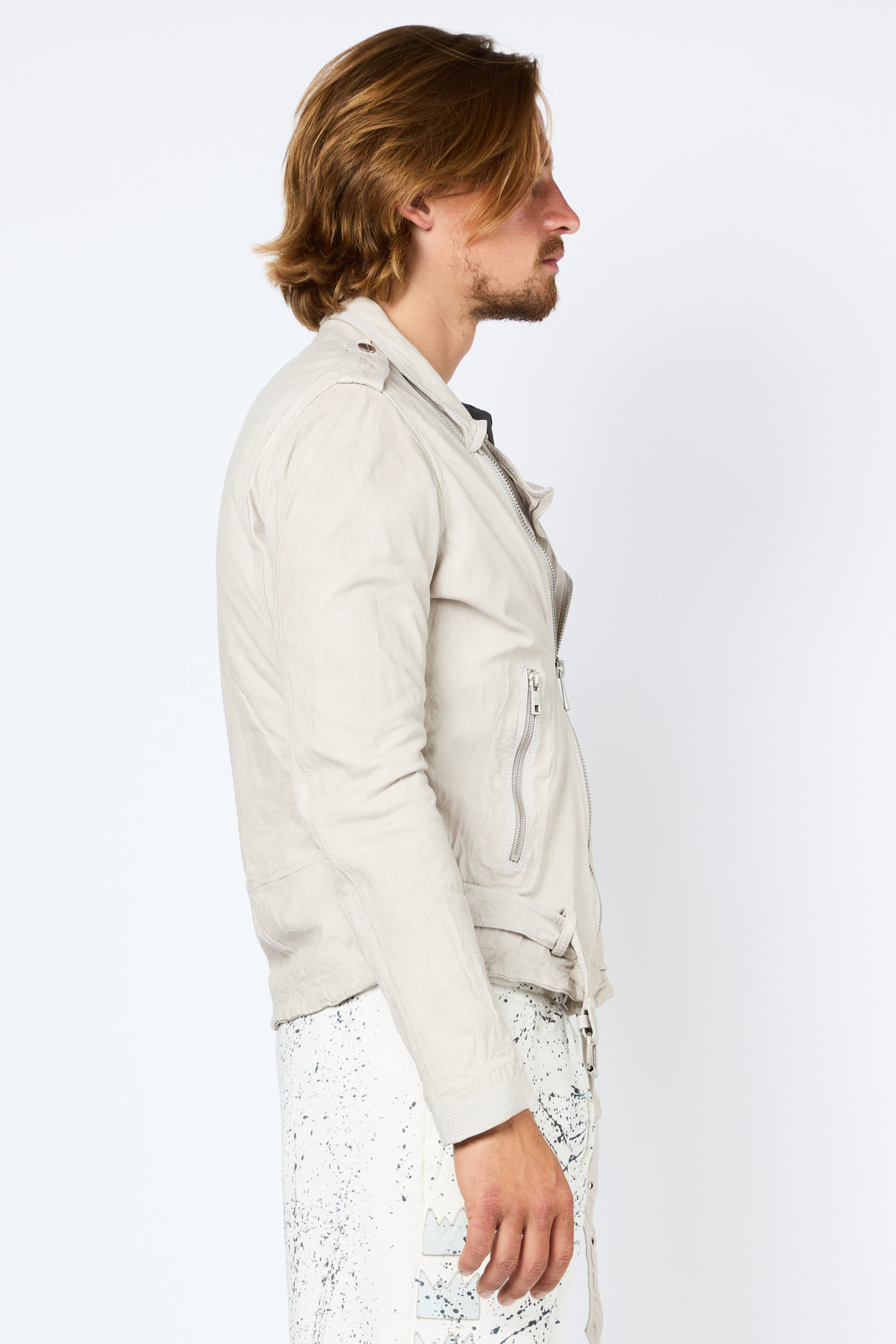 Giorgio Brato | Perfecto Leather Jacket On Brushed Vegetable Lamb Leather
