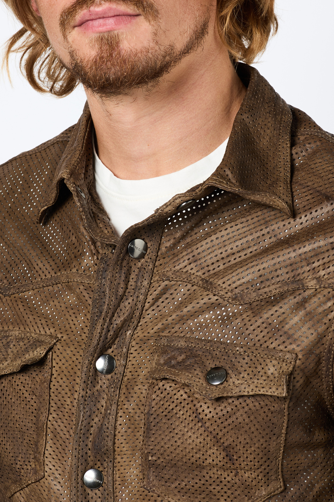 Giorgio Brato | Shirt On  Punched Vegetal Lamb Leather