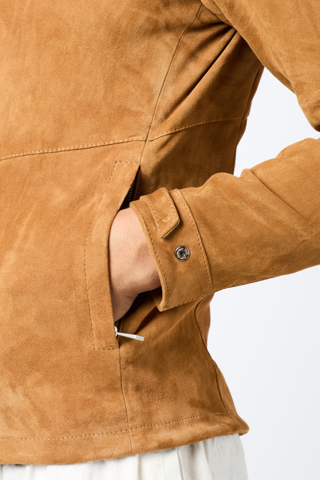 Giorgio Brato | Hoodie On Velour Stretch Lamb Leather