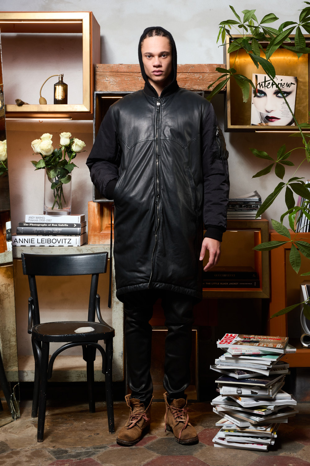 Giorgio Brato | Leather & Nylon Jacket