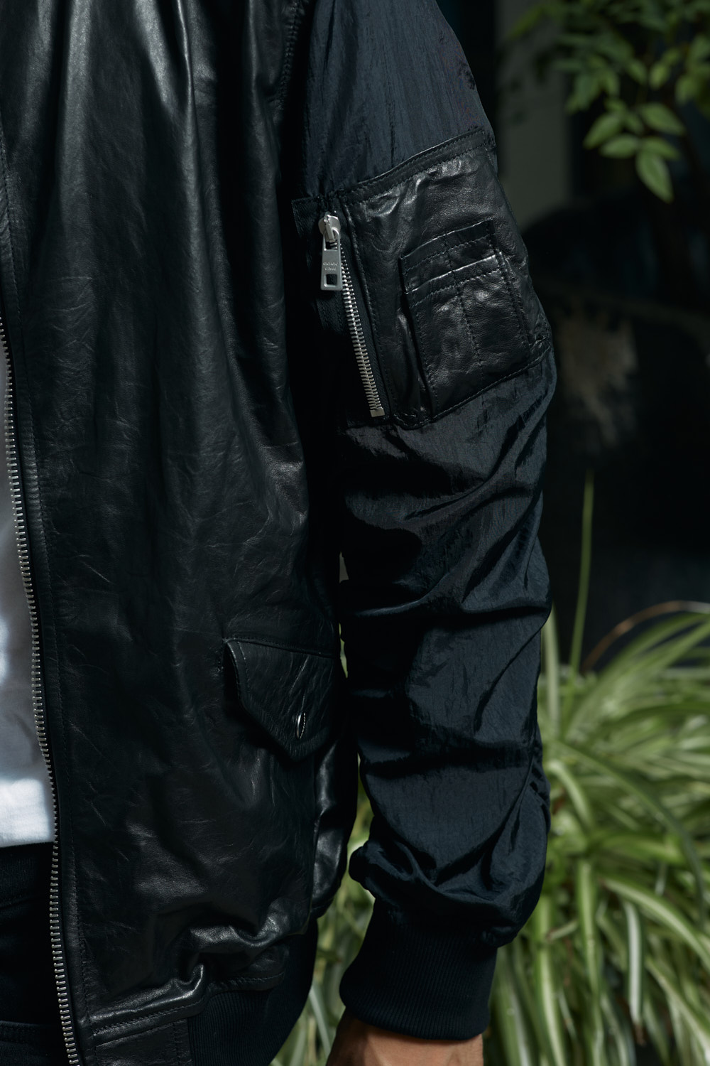 Giorgio Brato | Leather Bomber & Nylon