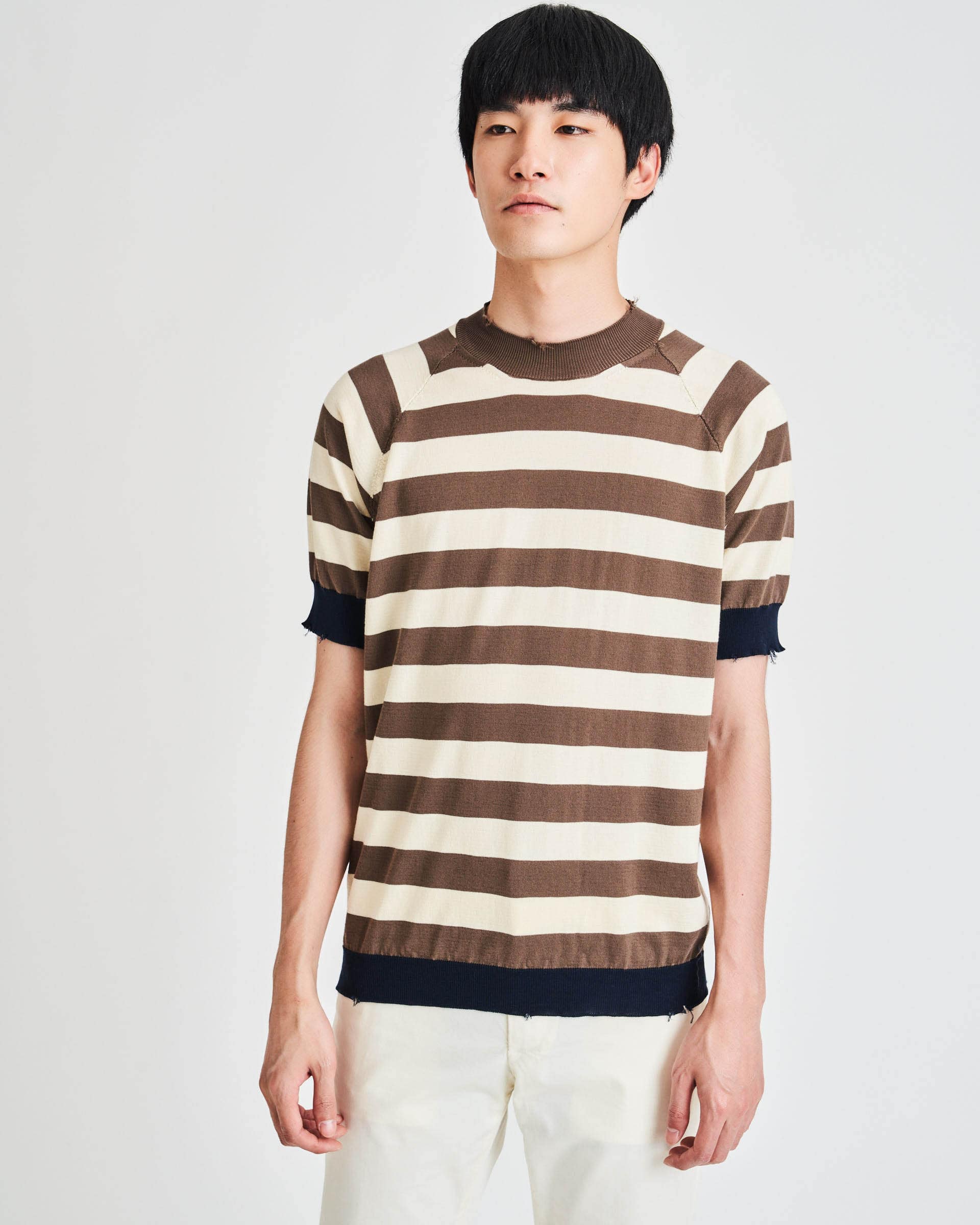 The Market Store | Striped Sweater With Breaks