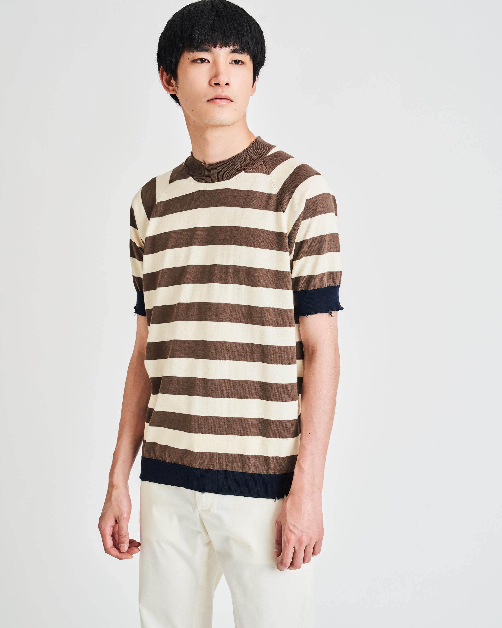 The Market Store | Striped Sweater With Breaks
