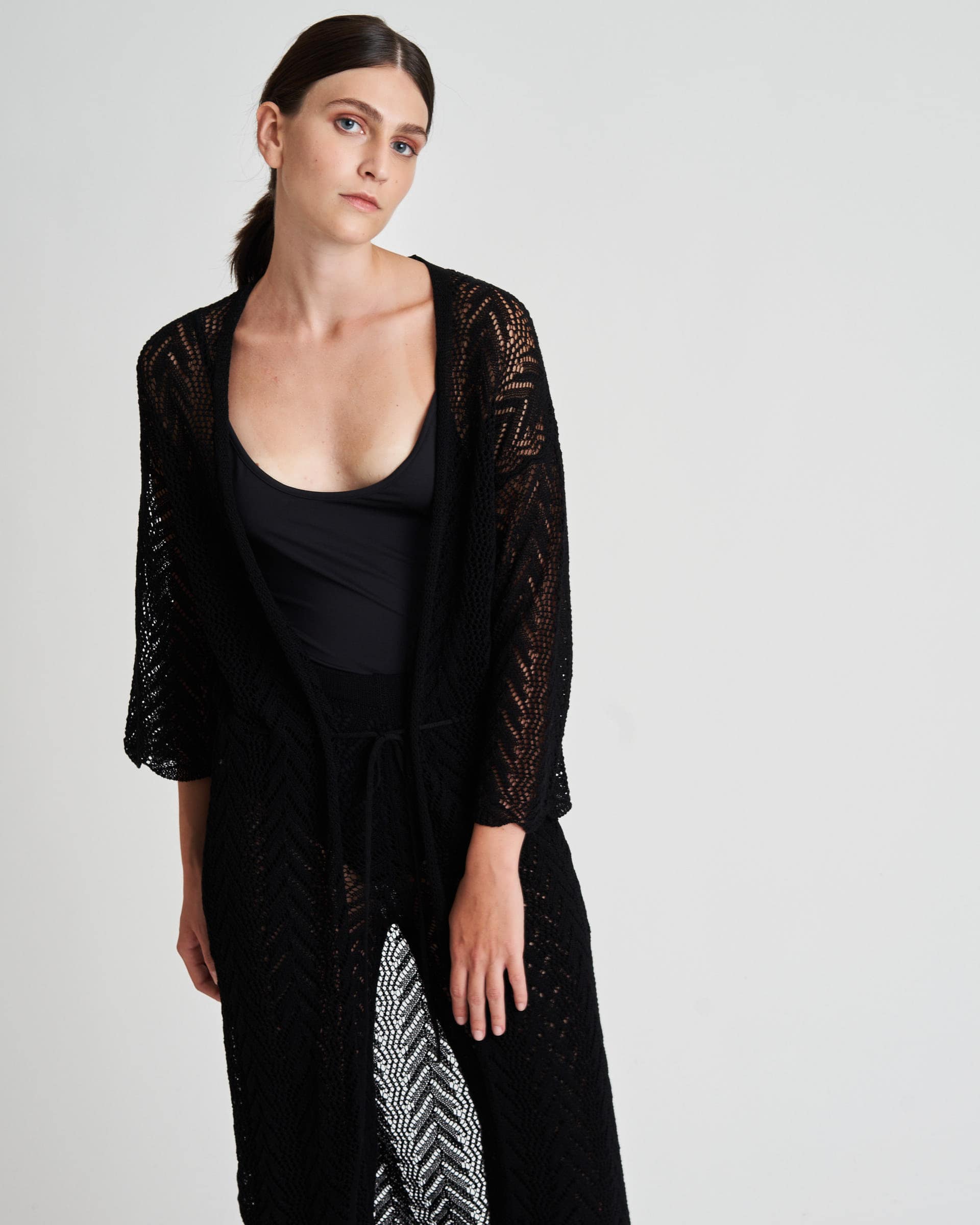 The Market Store | Perforated Knit Cardigan
