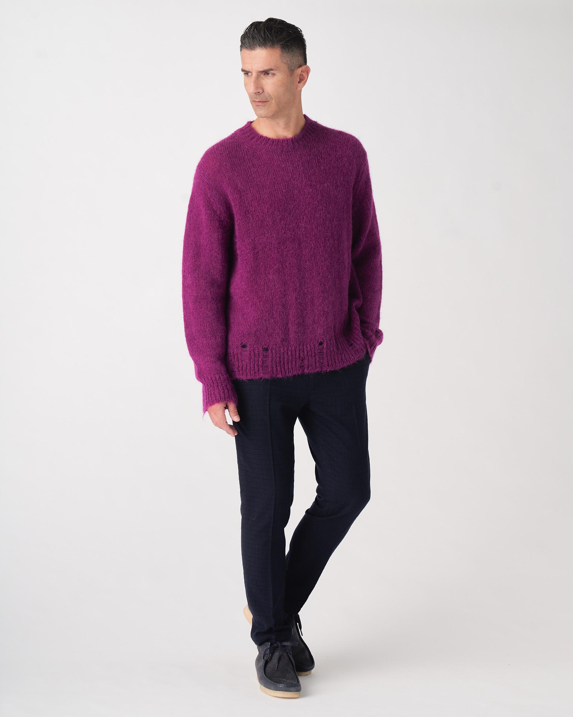 The Market Store | Round Neck Sweater With Breaks