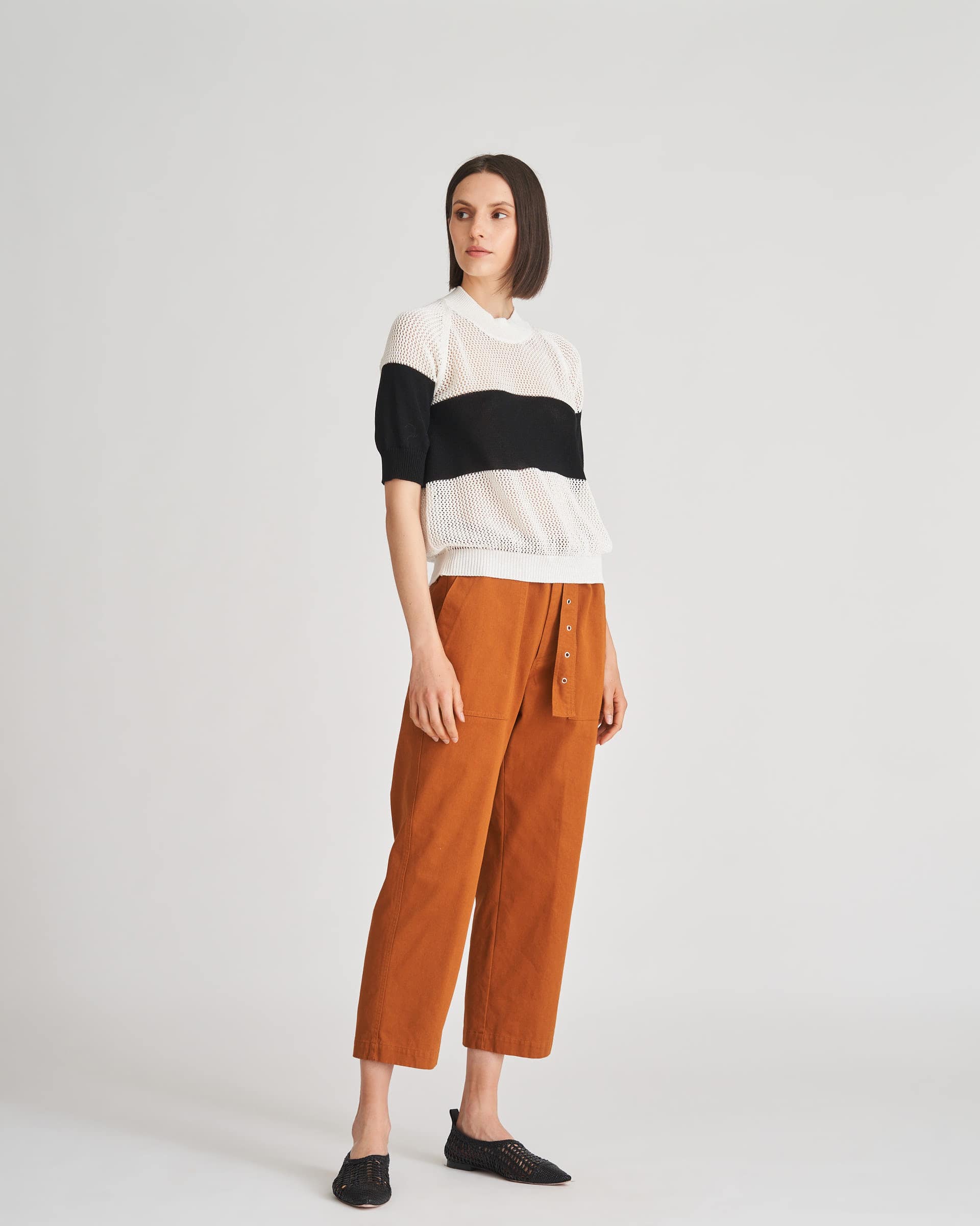 The Market Store | Striped Perforated Lupetto