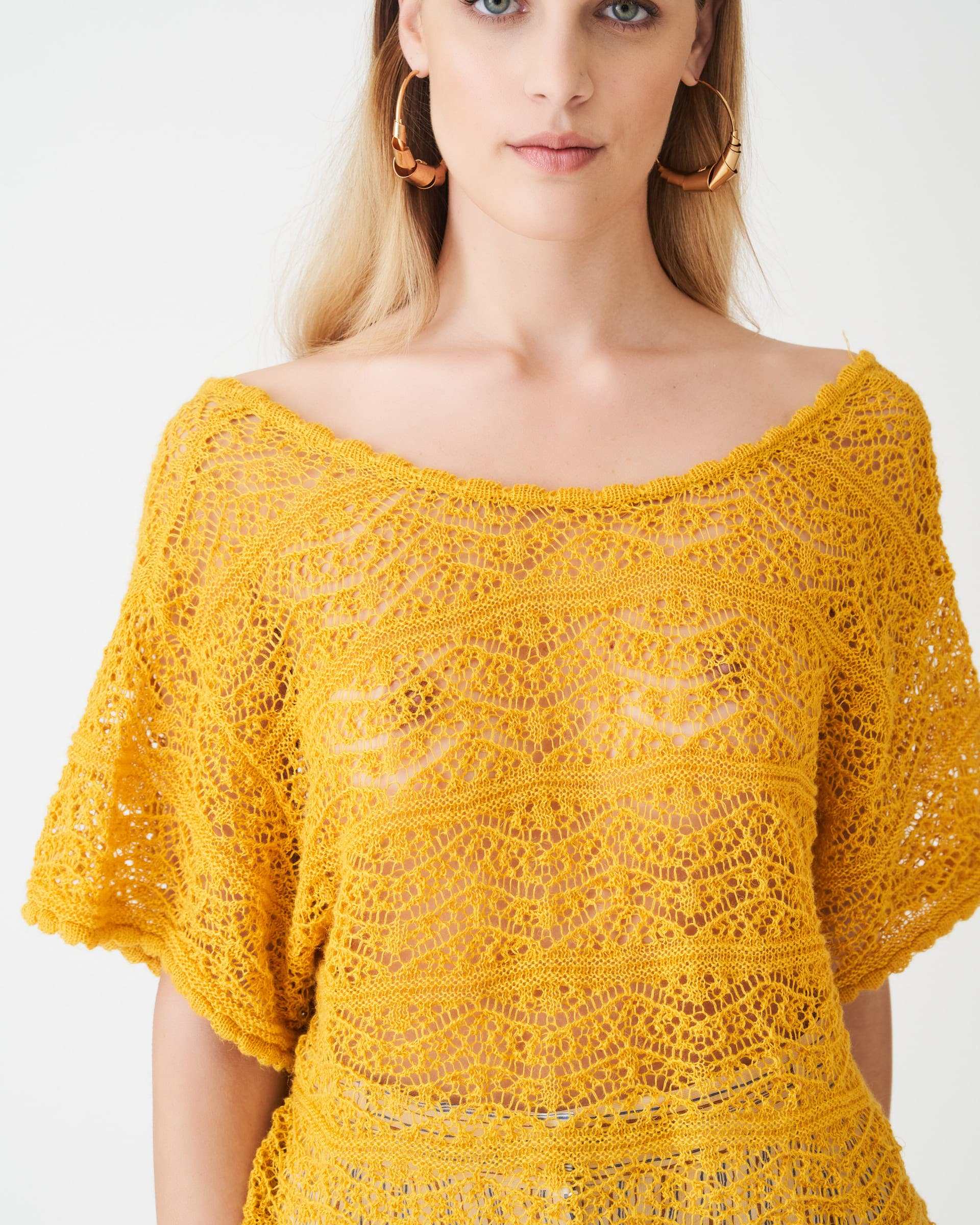 The Market Store | Perforated Sweater With Flap Sleeve