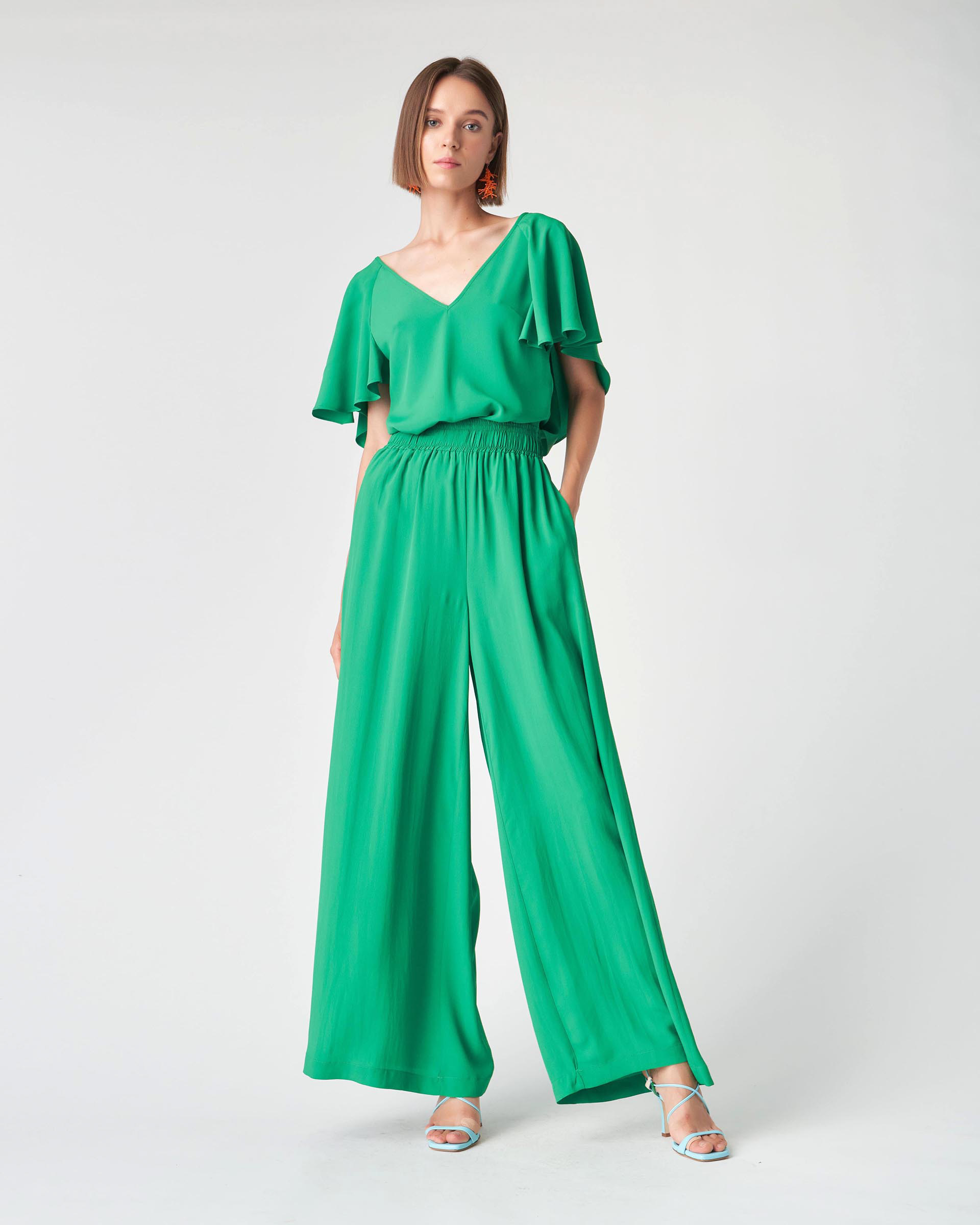 The Market Store | Wide Trousers With Elastic At The Waist