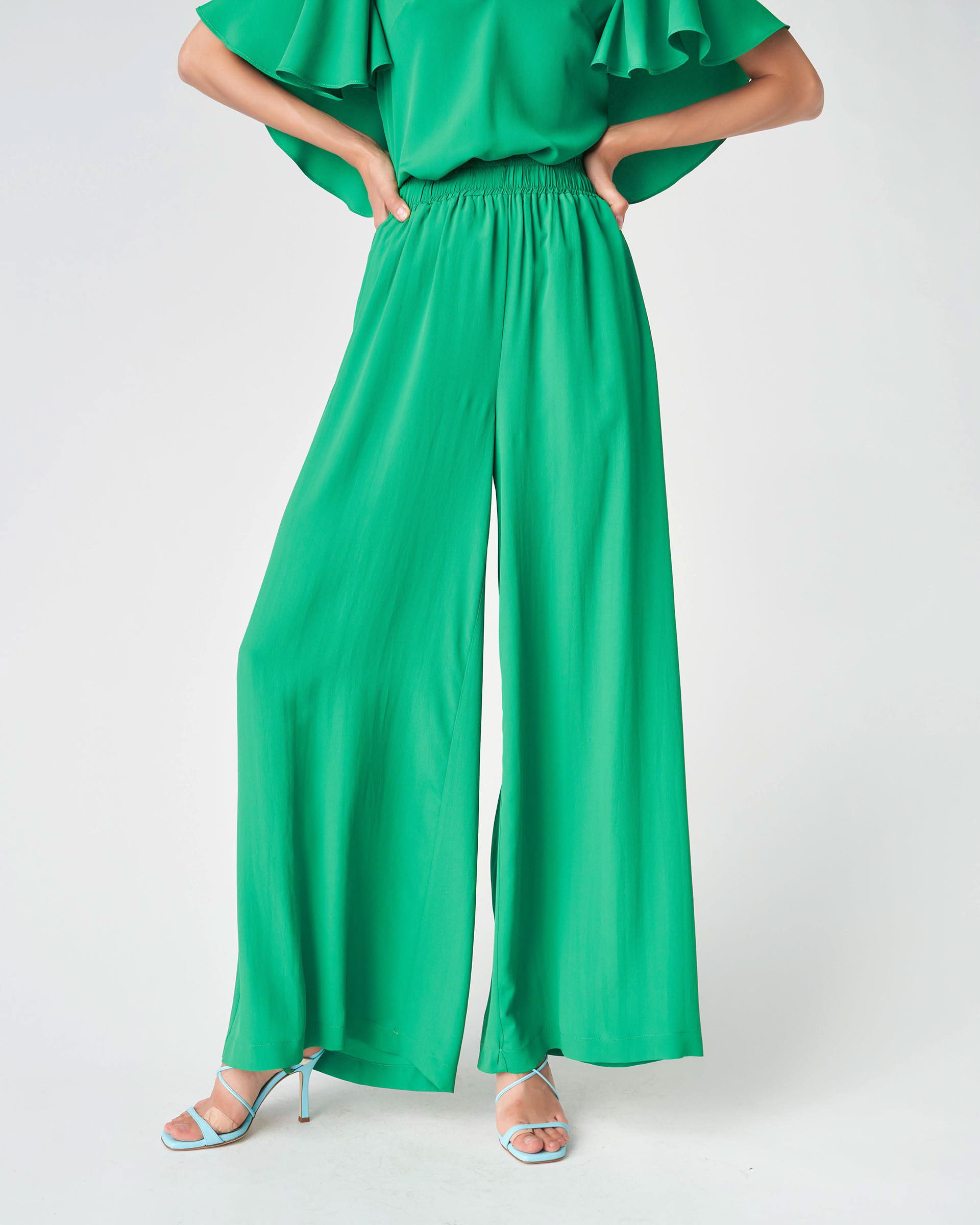 The Market Store | Wide Trousers With Elastic At The Waist