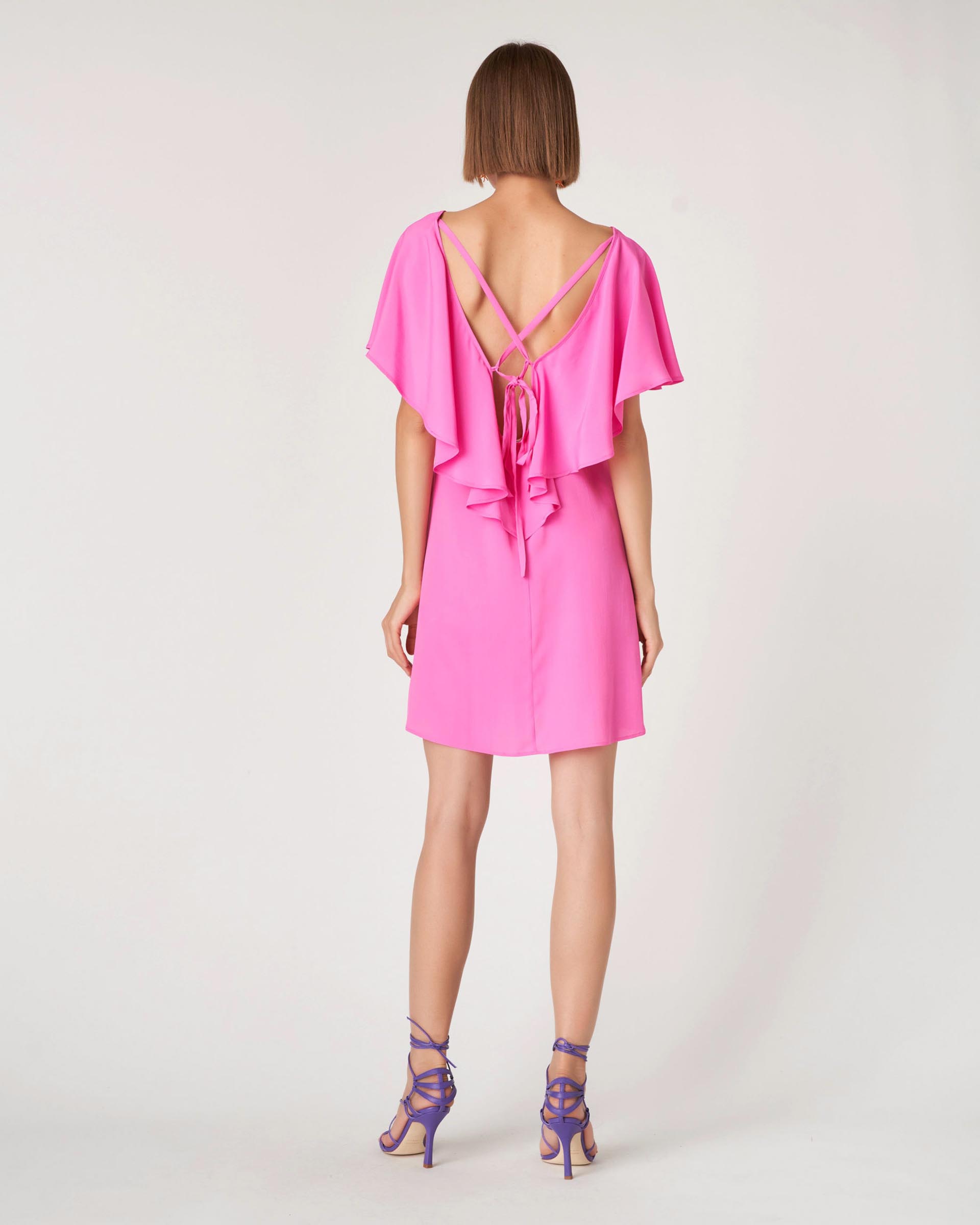 The Market Store | Short Dress With Rouche Sleeves