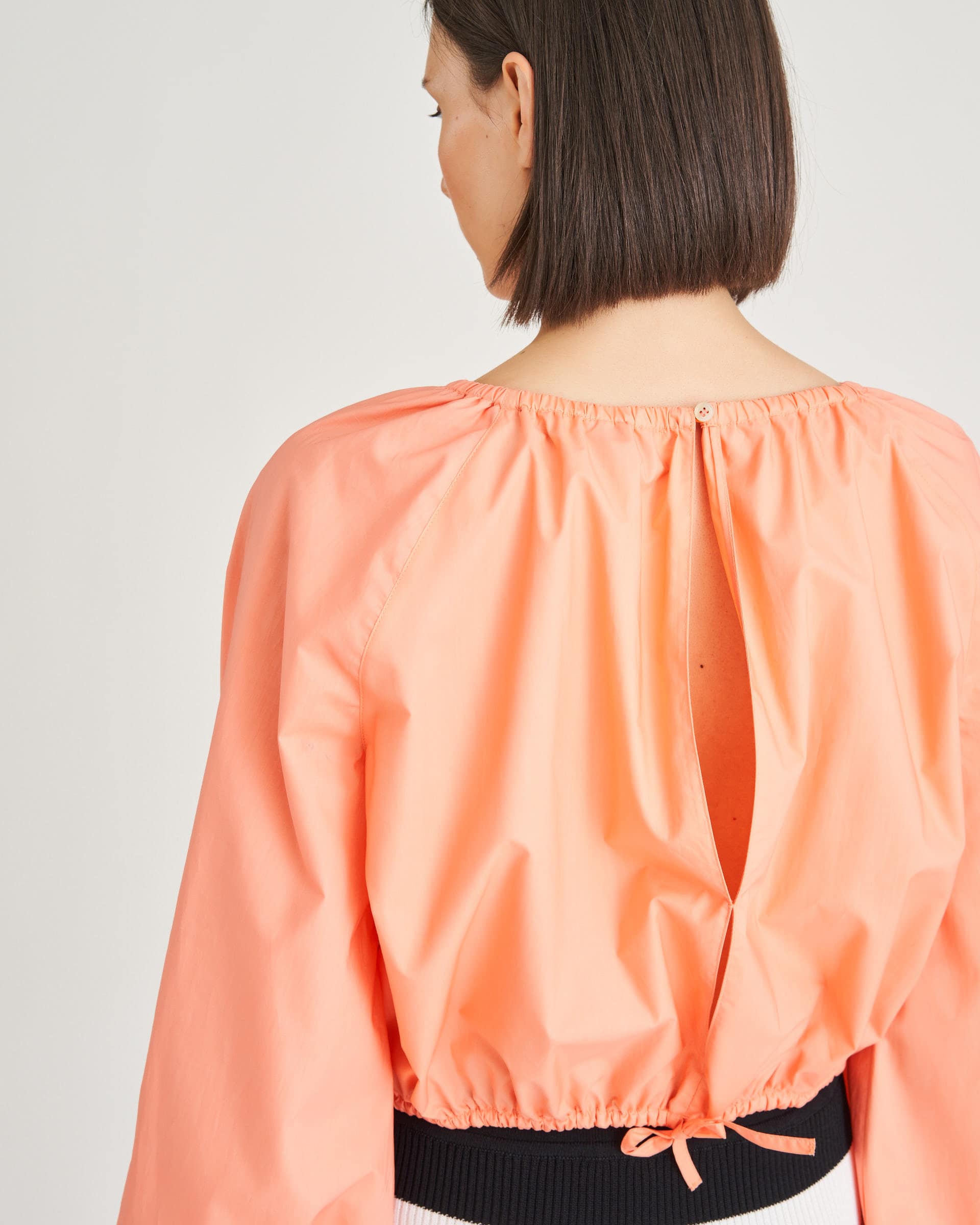 The Market Store | Crop Blouse With Balloon Sleeve