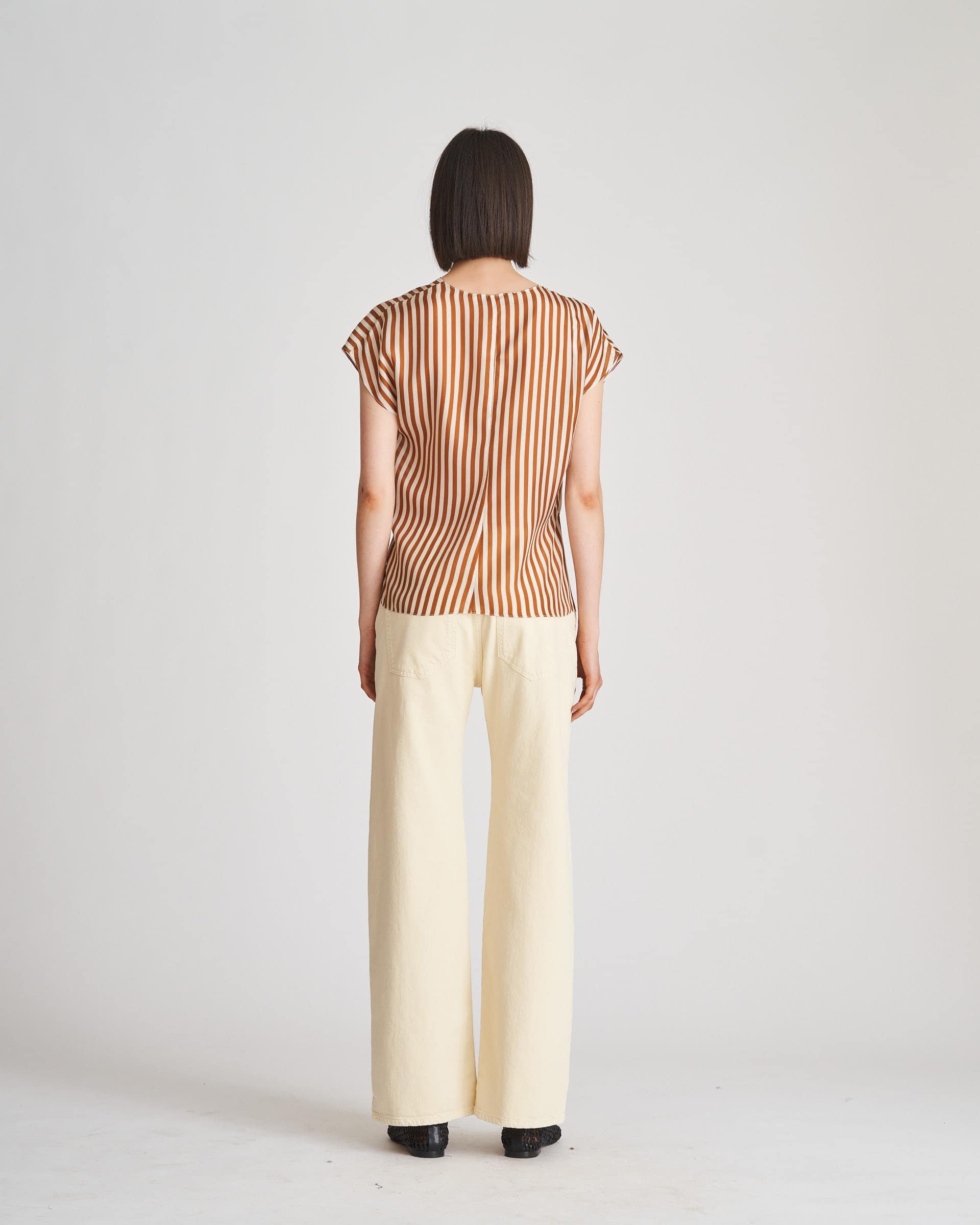 The Market Store | Striped Silk Knot Top