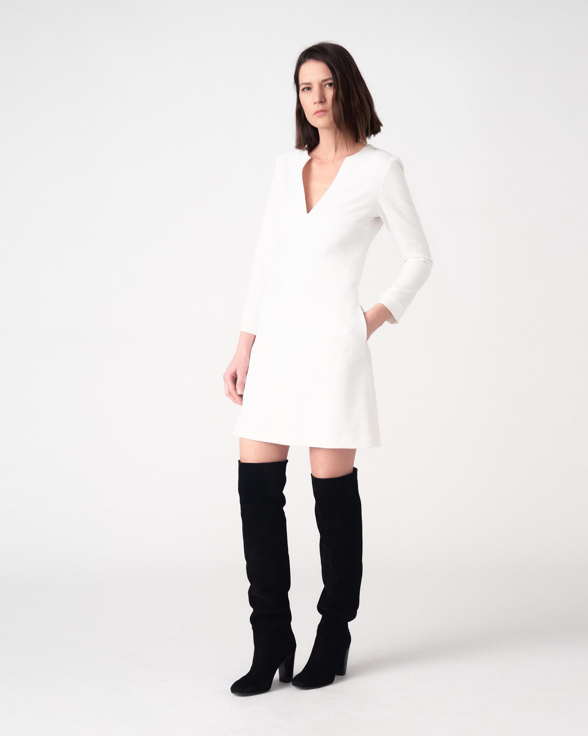 The Market Store | Short Dress With Deep V-neck