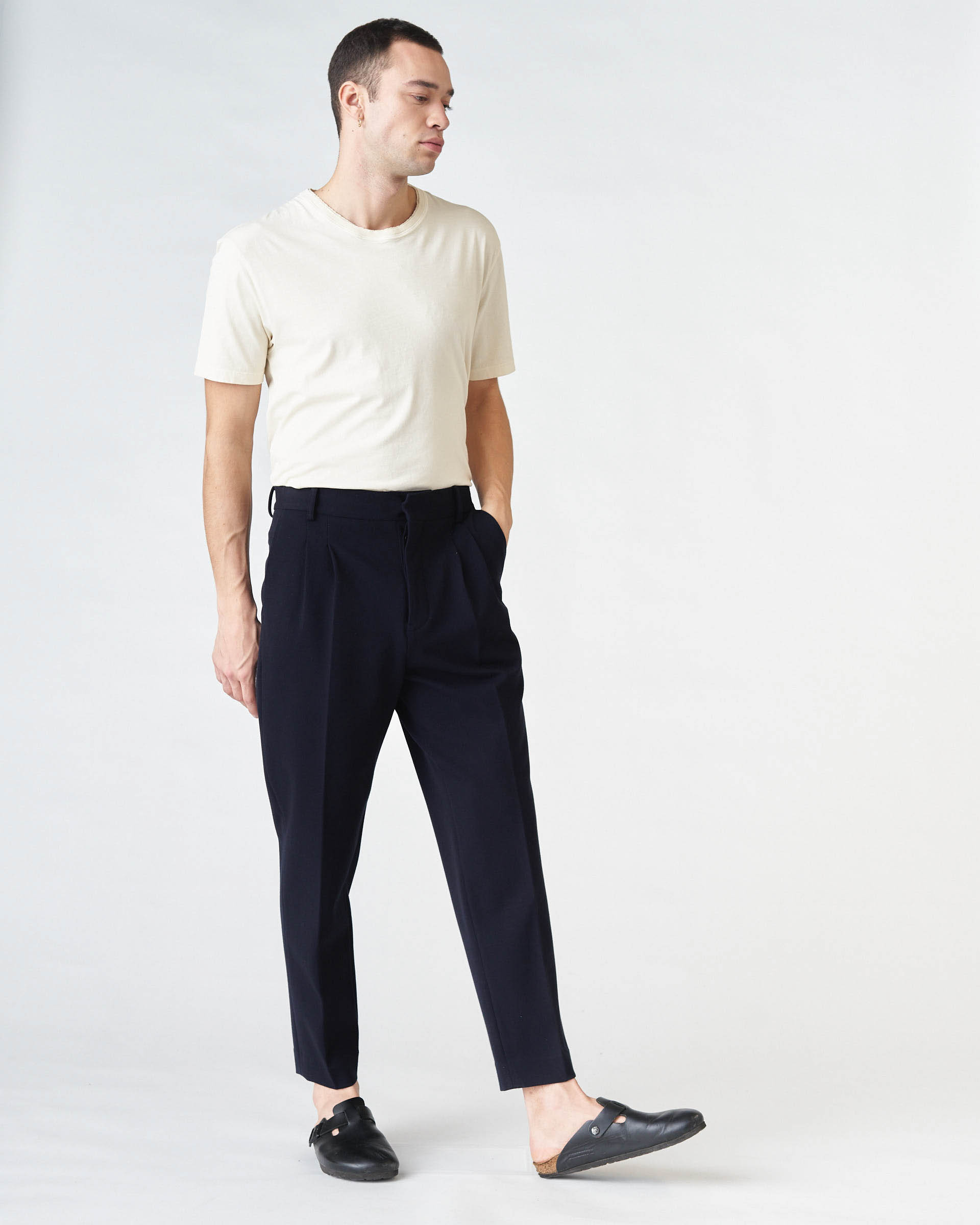 The Market Store | Pants With Double Pince In Punto Milano