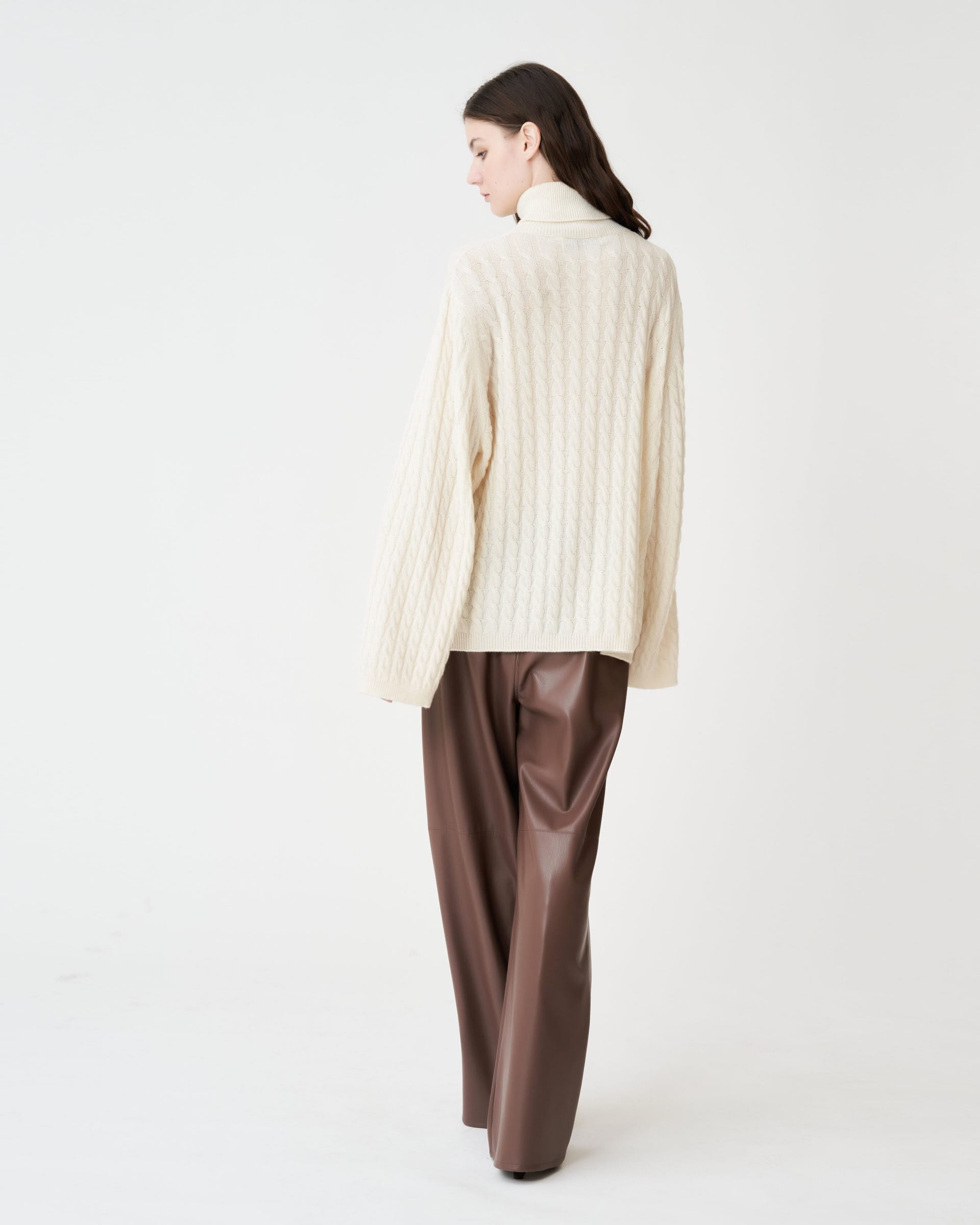 The Market Store | Leather Pants With Wide Leg