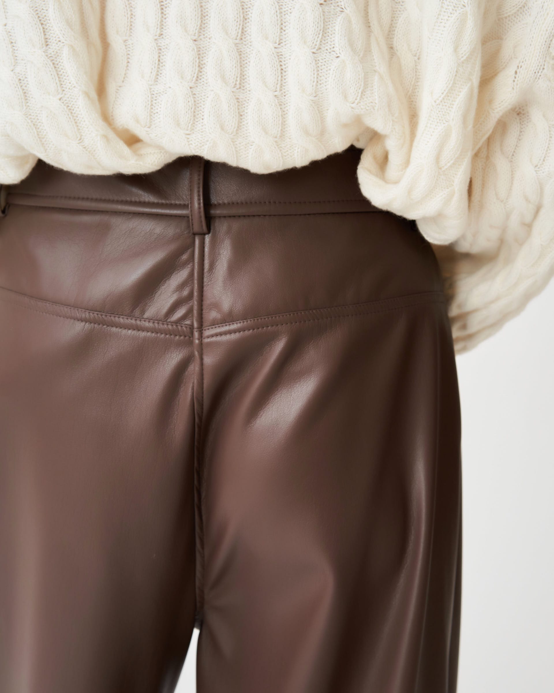 The Market Store | Leather Pants With Wide Leg