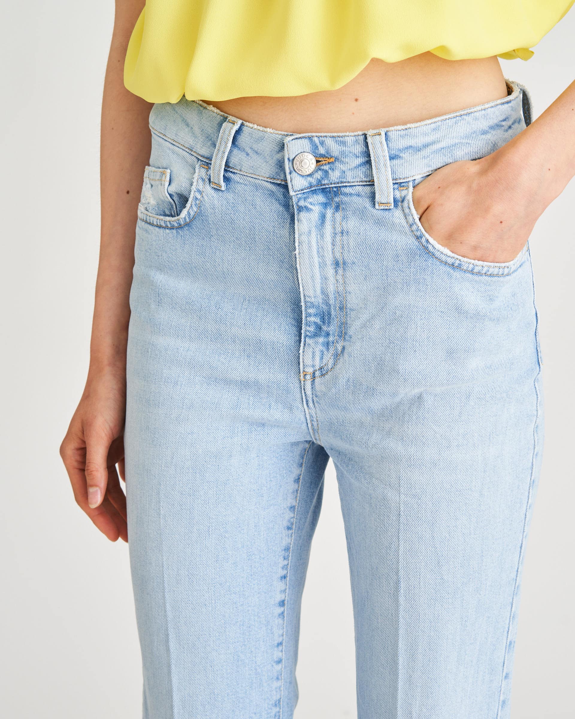 The Market Store | Flare Pants In Light Wash Denim