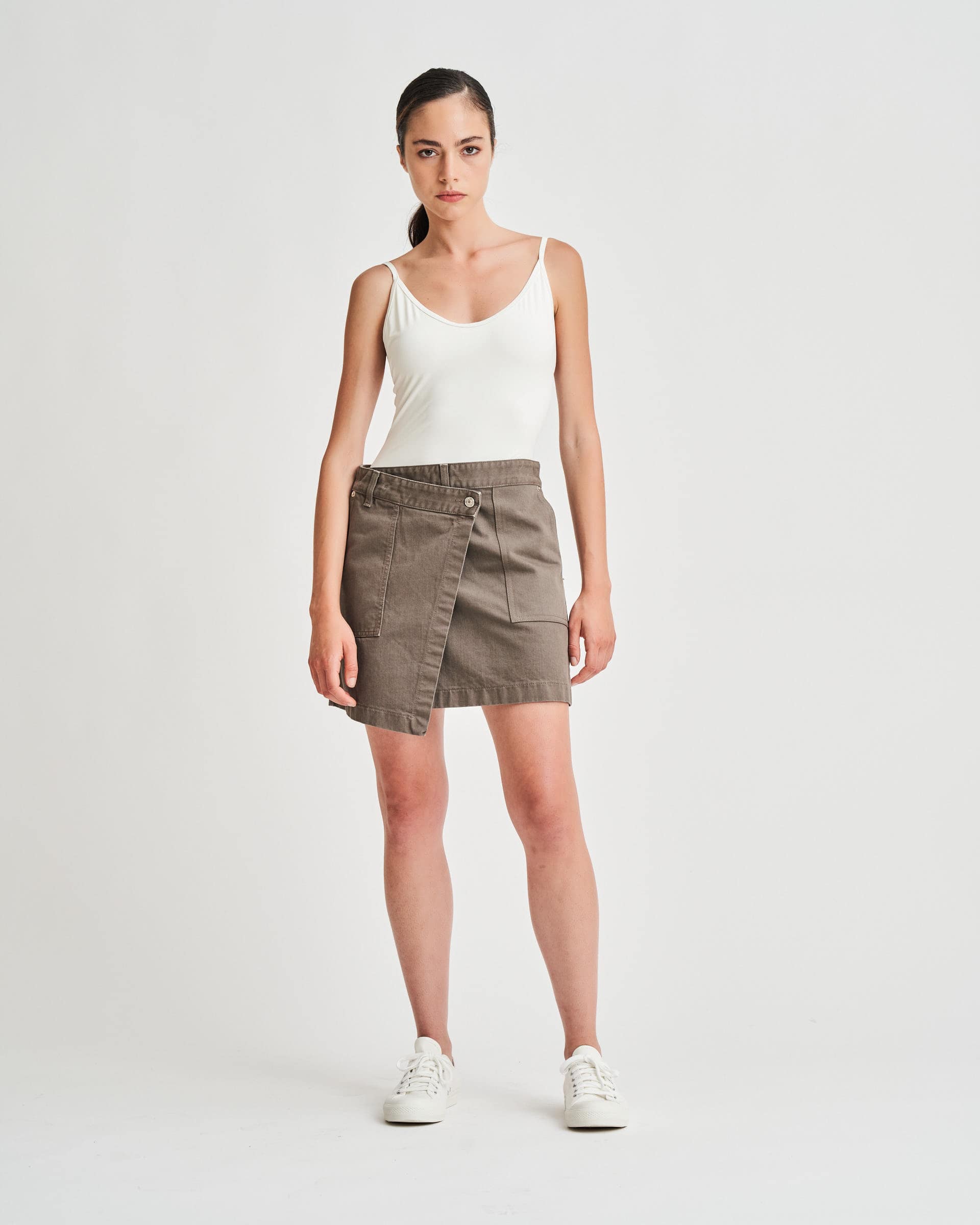 The Market Store | Denim Skirt With Asymmetric Waist