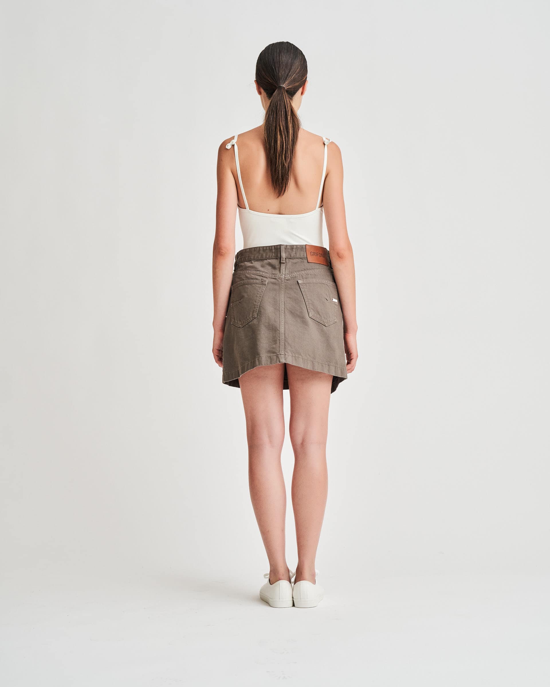 The Market Store | Denim Skirt With Asymmetric Waist