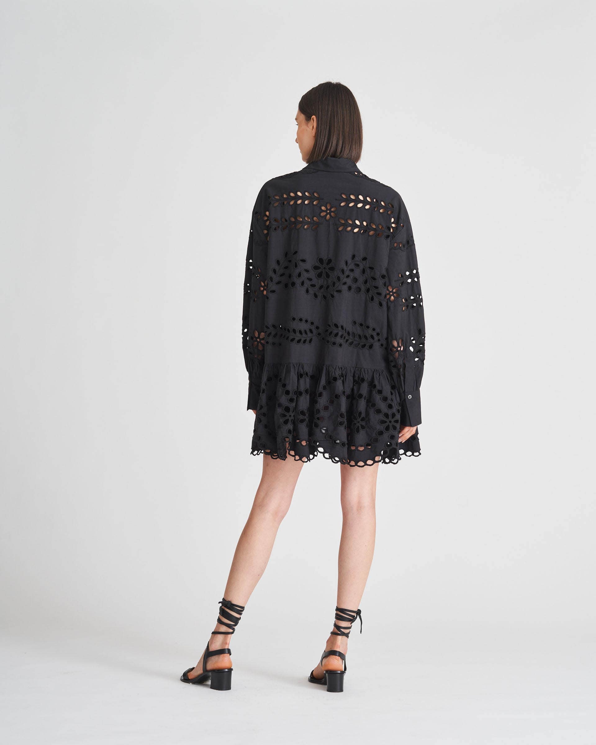 The Market Store | Short Sangallo Dress With Flounce