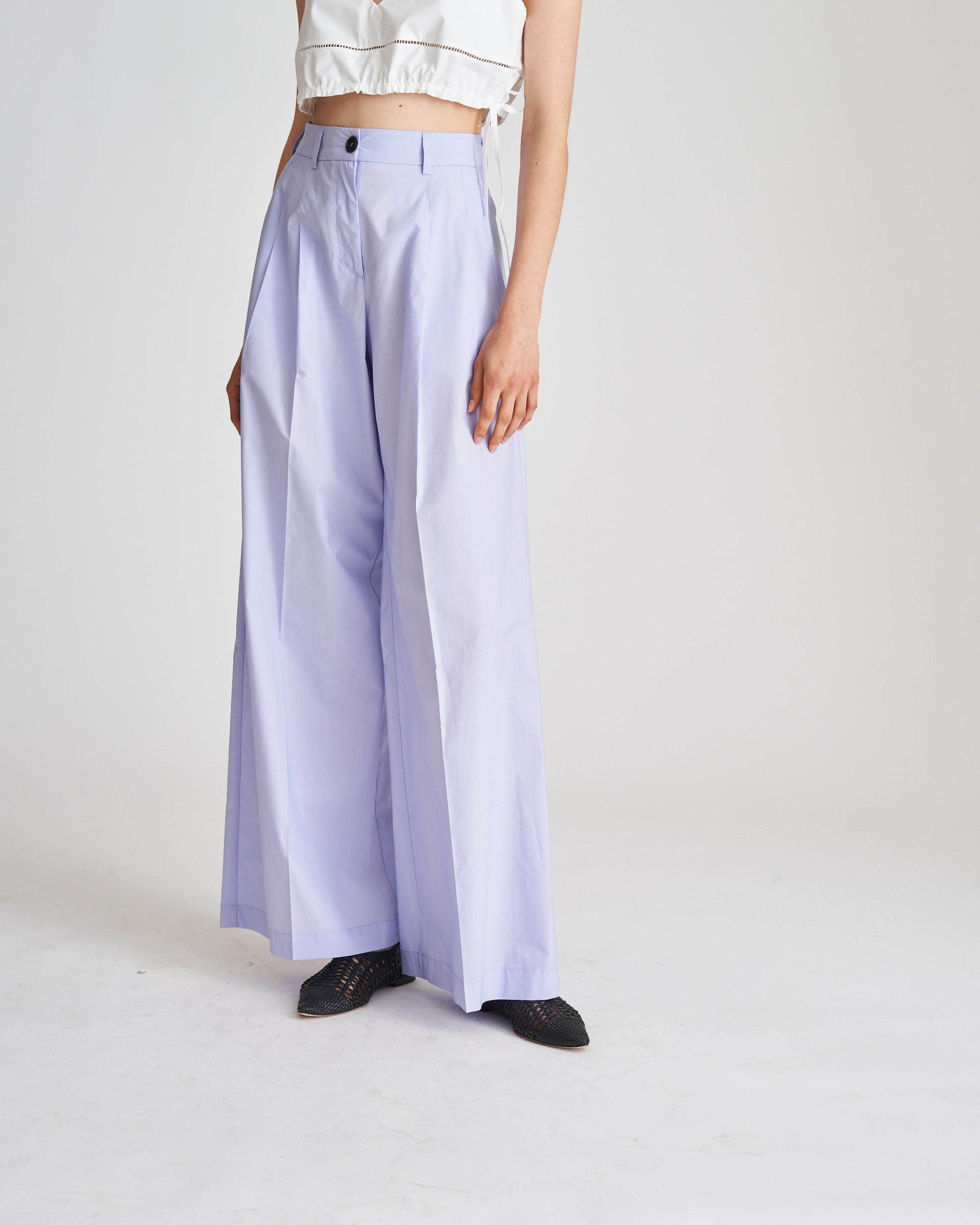 The Market Store | Double Pinces Trousers In Cotton