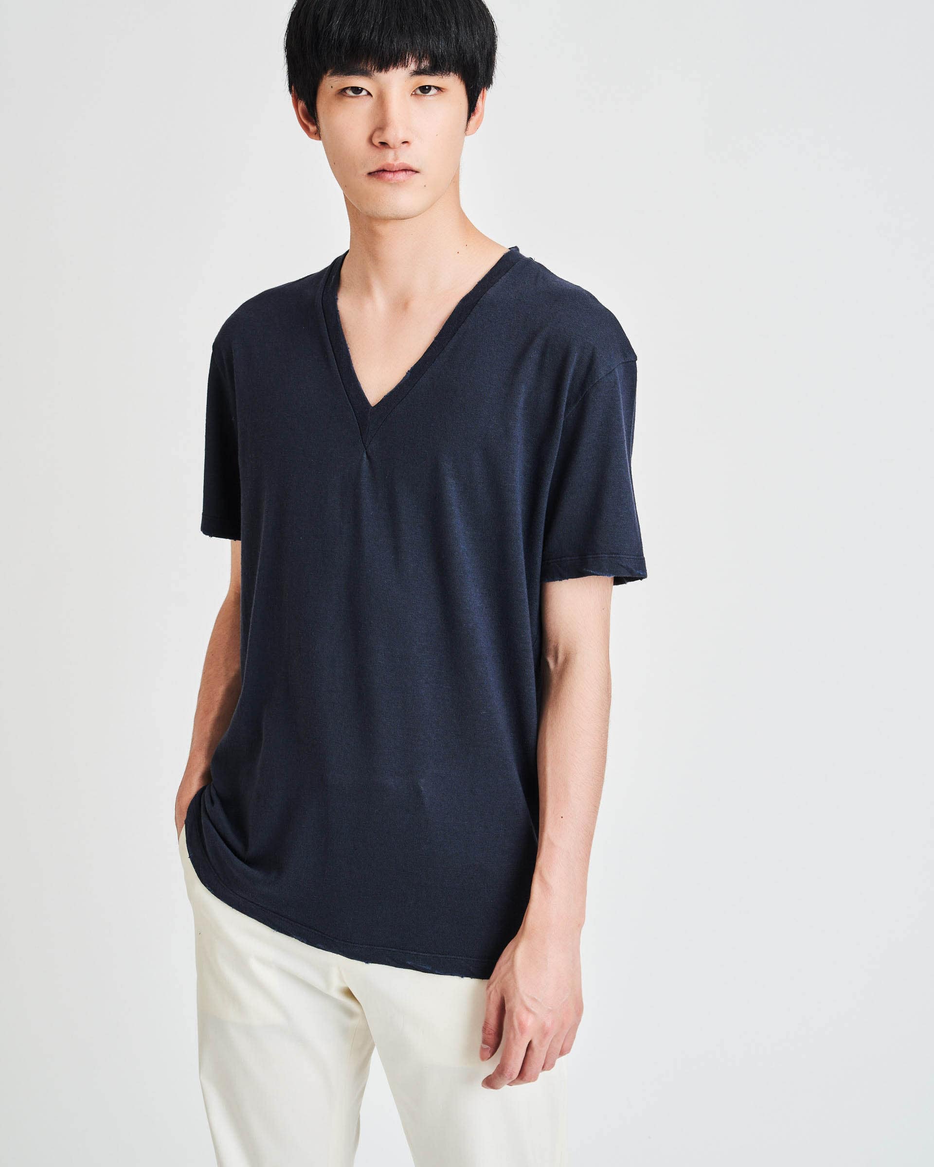 The Market Store | Distressed V-neck T-shirt