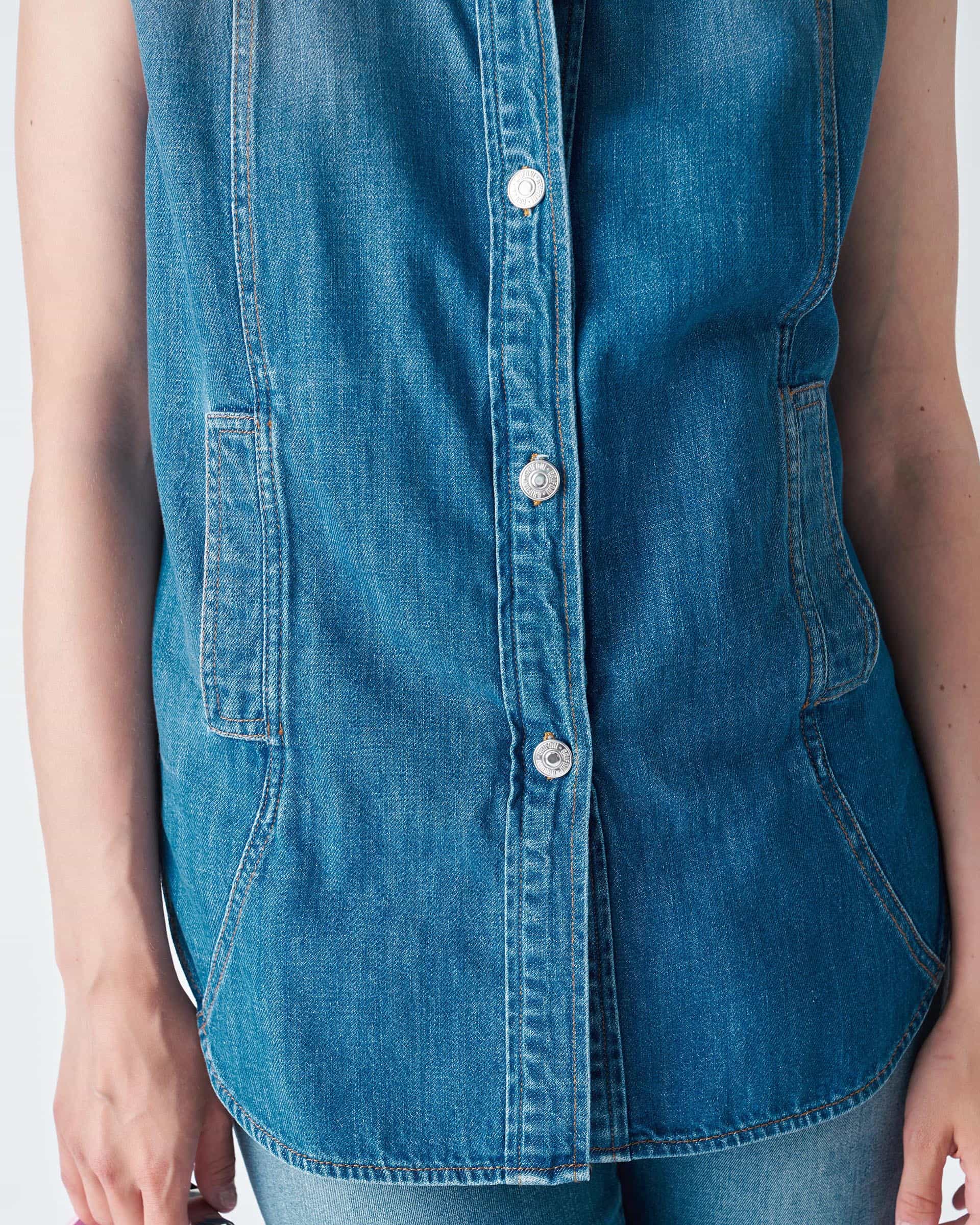 The Market Store | Sleeveless Denim Shirt