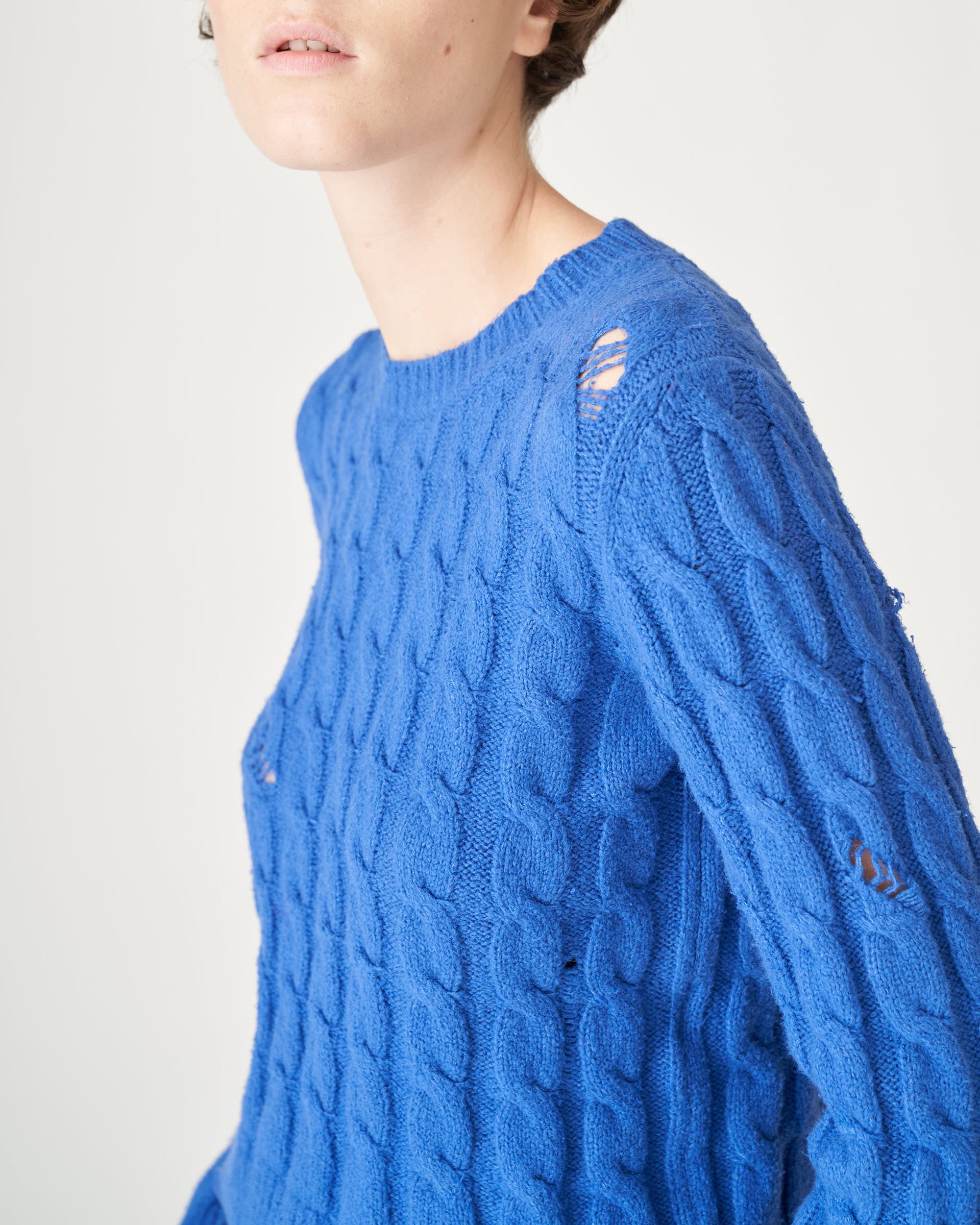 The Market Store | Crewneck Sweater With Cables