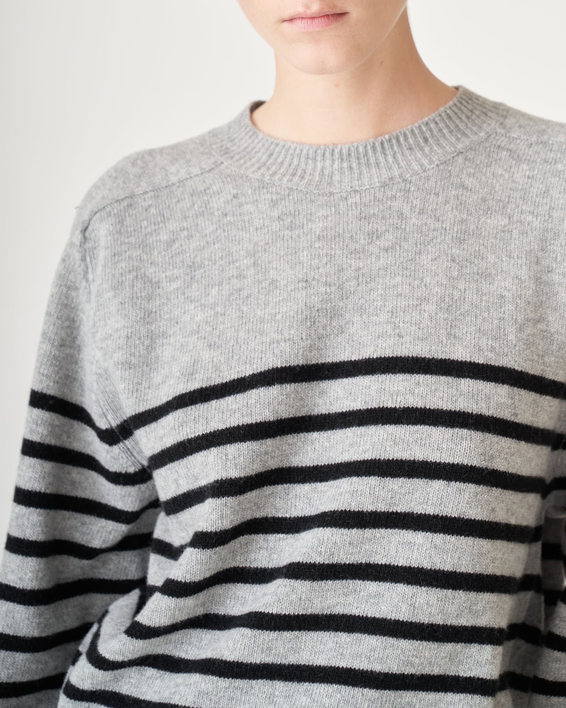 The Market Store | Over Striped Crewneck Sweater
