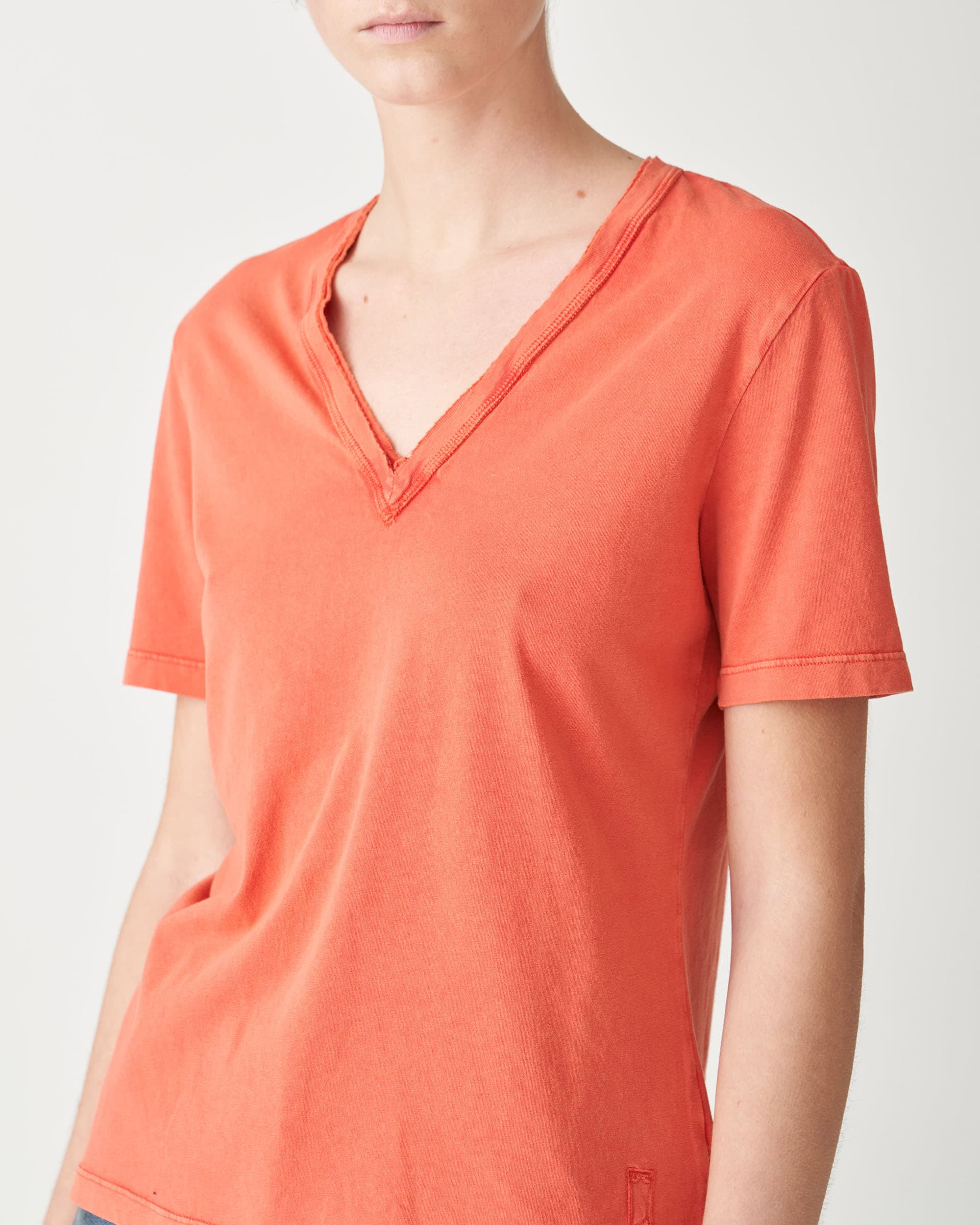 The Market Store | V-neck T-shirt Treated Jersey 3 Collars