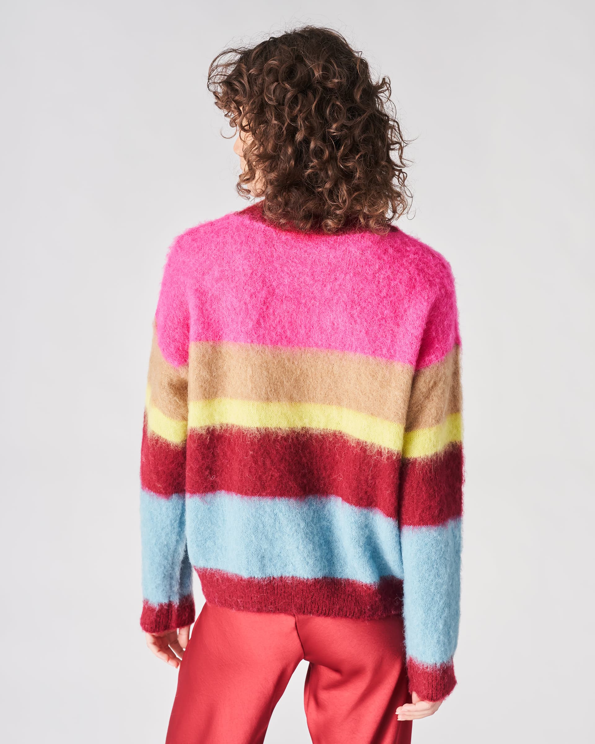 The Market Store | Brushed Striped Crewneck Sweater