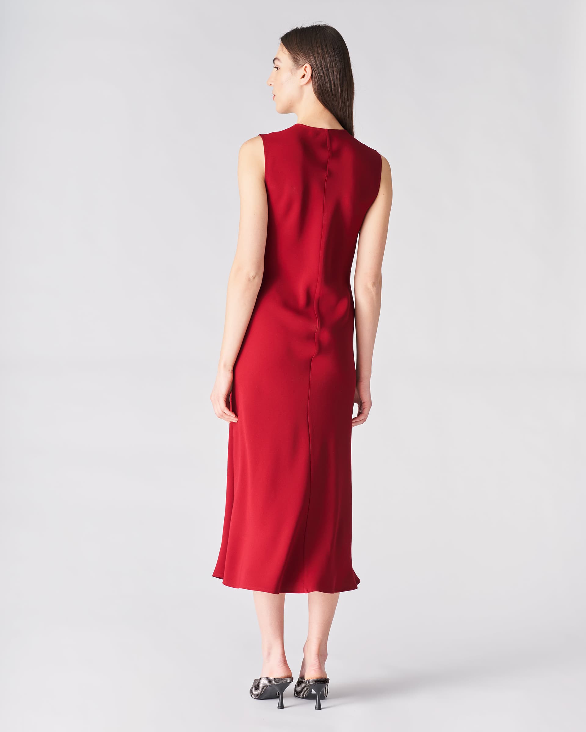 The Market Store | Longuette Dress With Deep V-neck