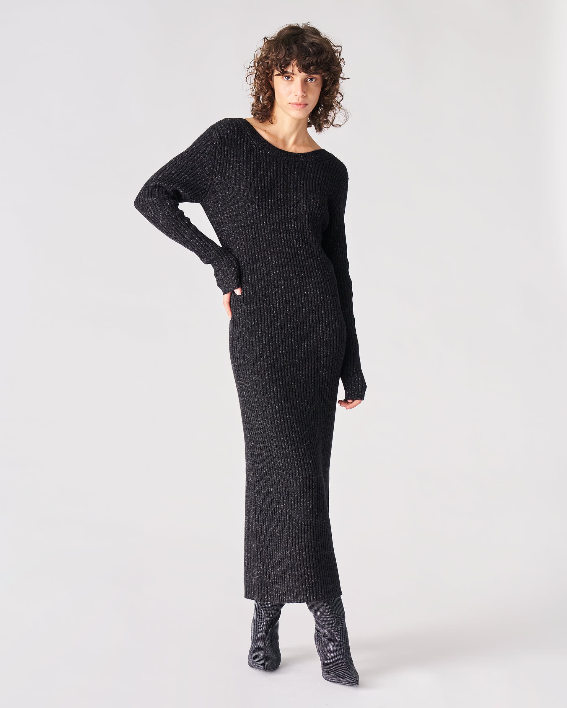 The Market Store | Long Dress With Georgette Insert