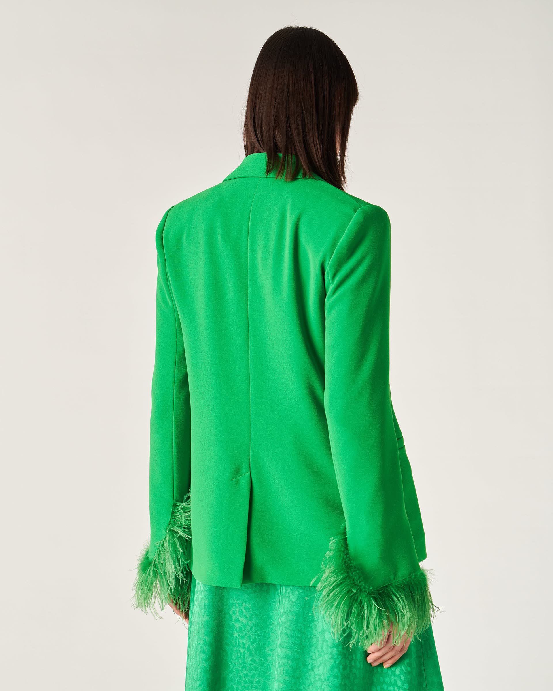 The Market Store | Single-breasted Jacket With Feathers