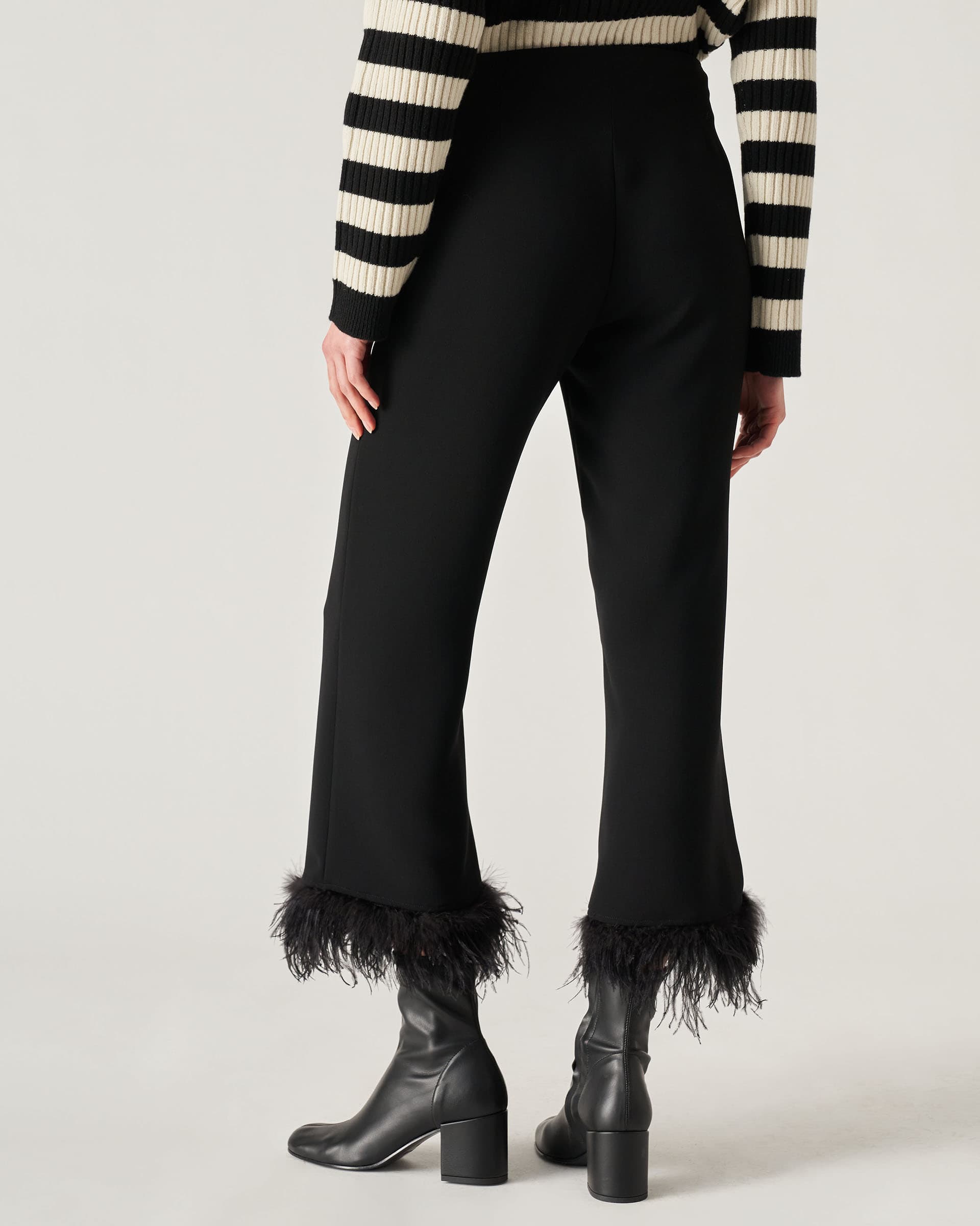 The Market Store | Wide Trousers With Feathers