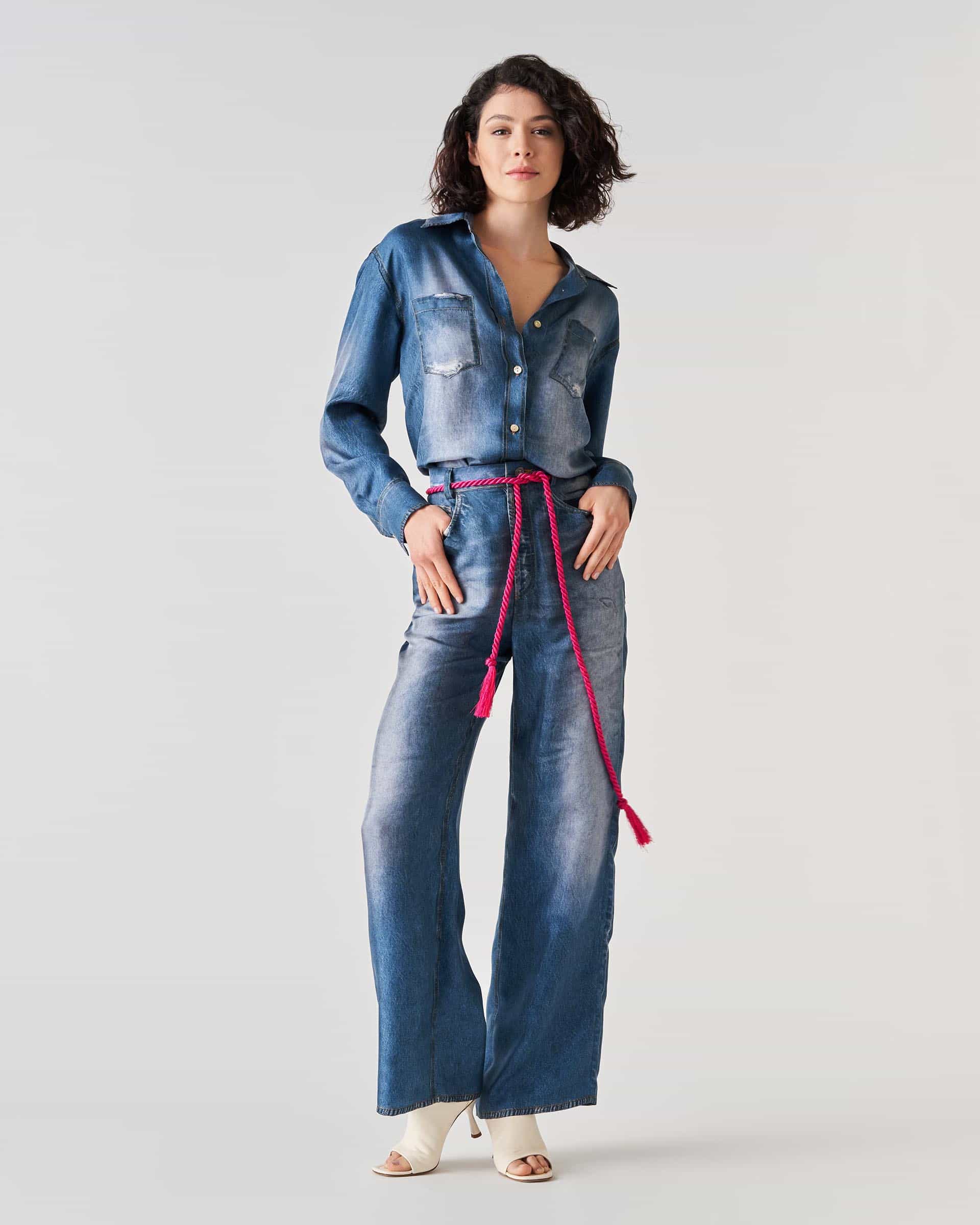 The Market Store | Denim Effect Trousers