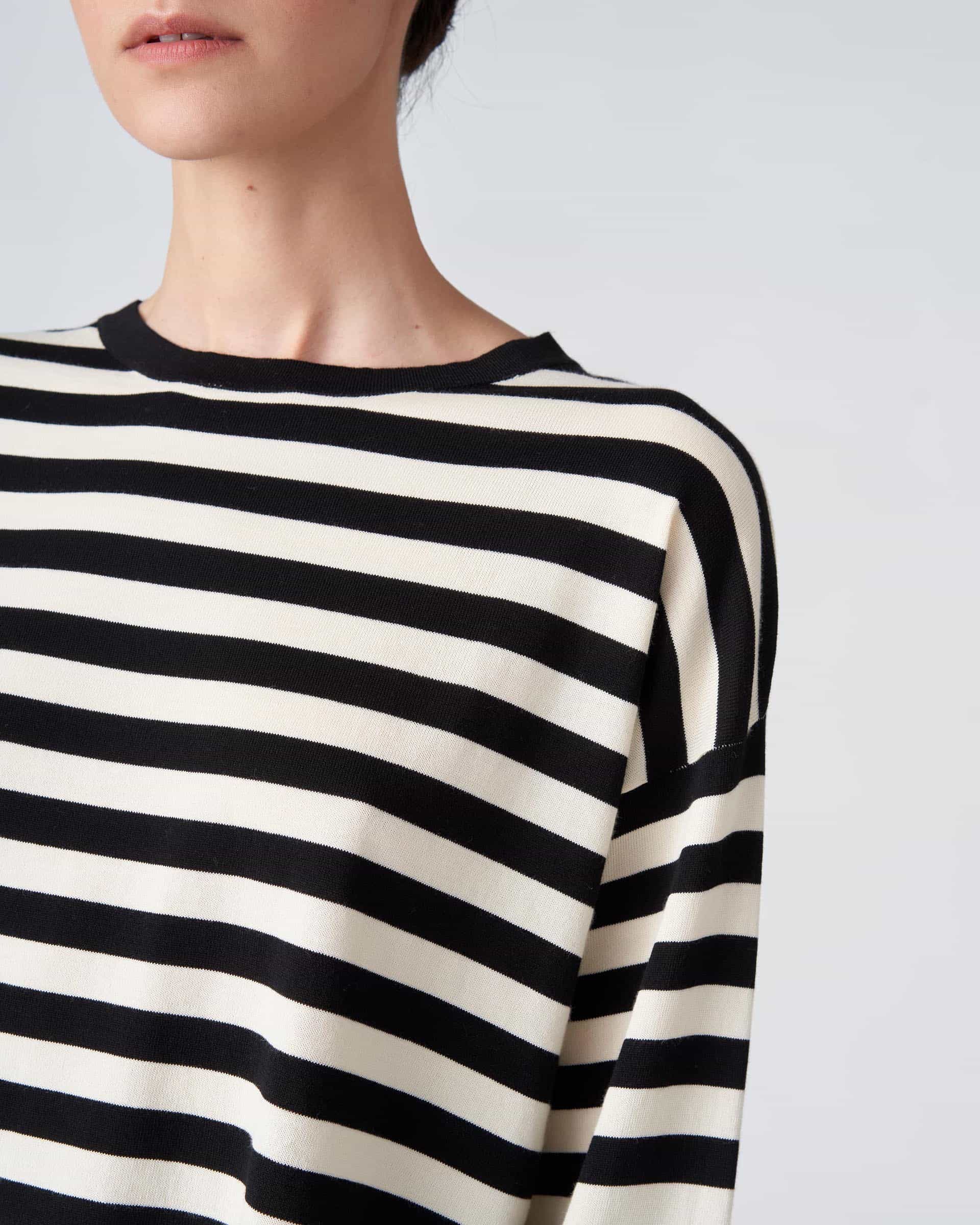 The Market Store | Over Striped Crewneck Sweater